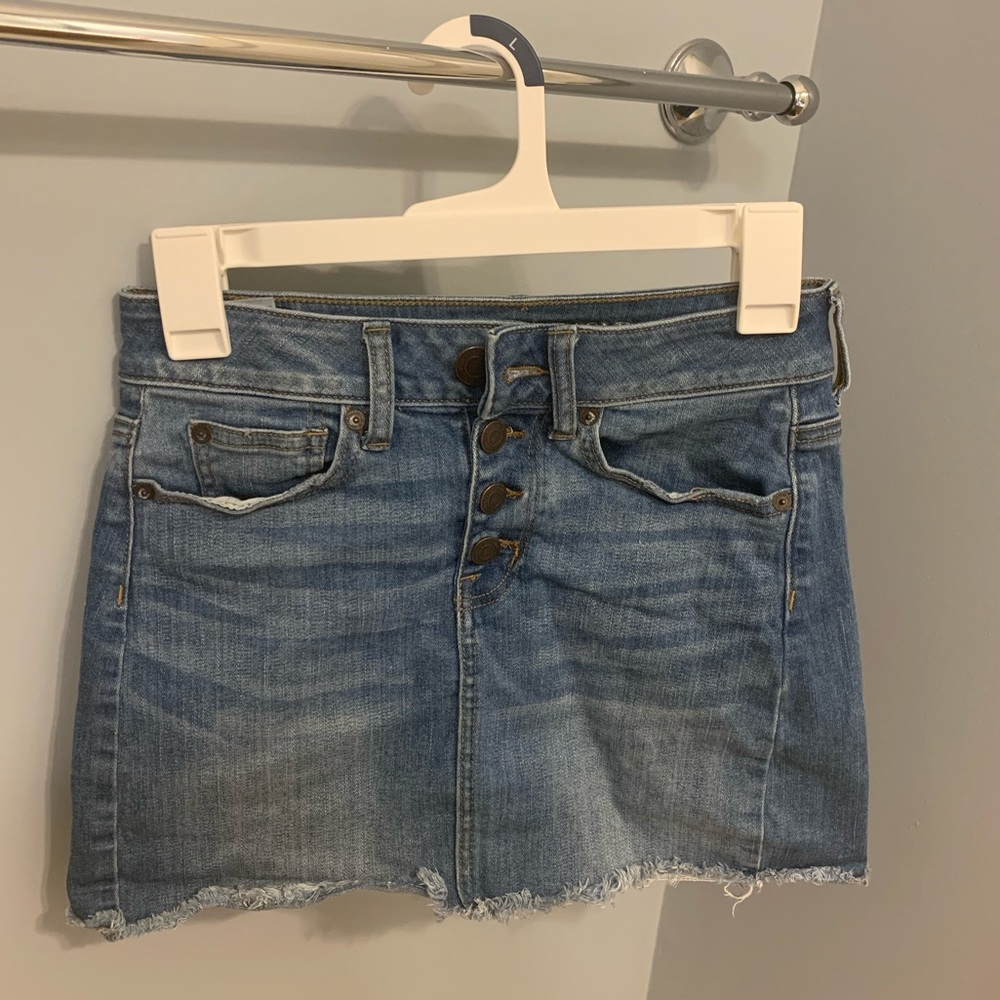 American Eagle Denim Mini Skirt 00 Long